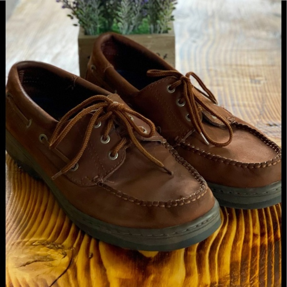 Earth Shoe Brown Leather Loafers Low Top Shoes